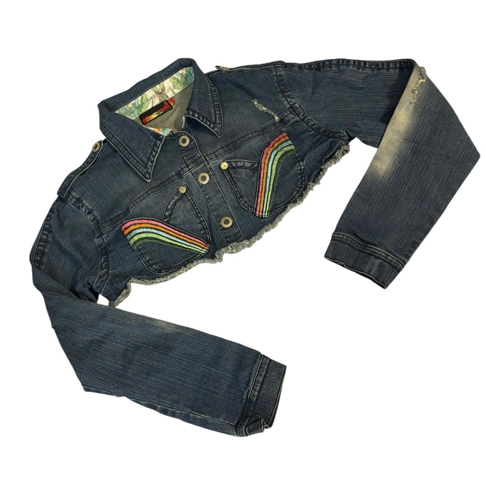Vintage Miskeen crop denim jacket
